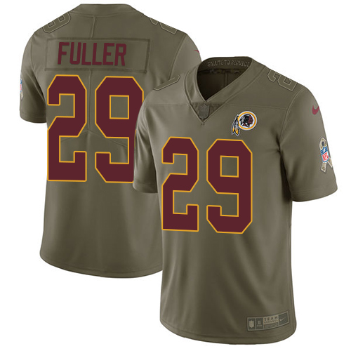 Nike Redskins #29 Kendall Fuller Olive Men's Stitched NFL Limited Salute To Service Jersey - Click Image to Close